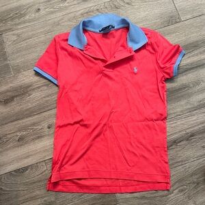 Polo by Ralph Lauren Kids Red Polo with Blue Collar